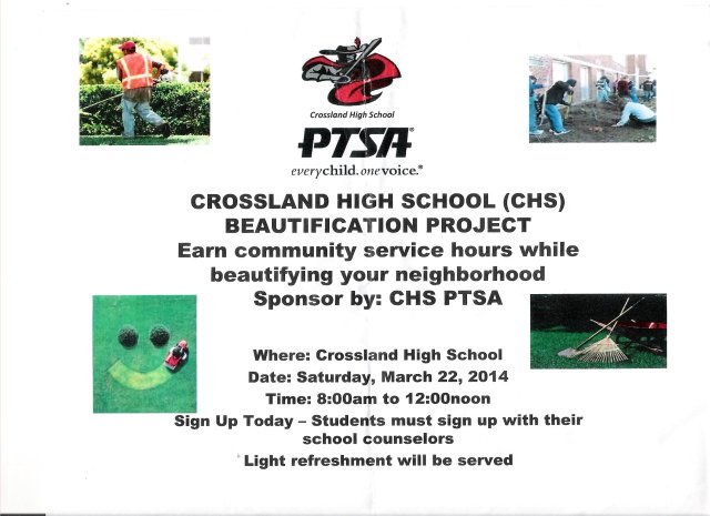 Crosland PTSA Event 3-22-14