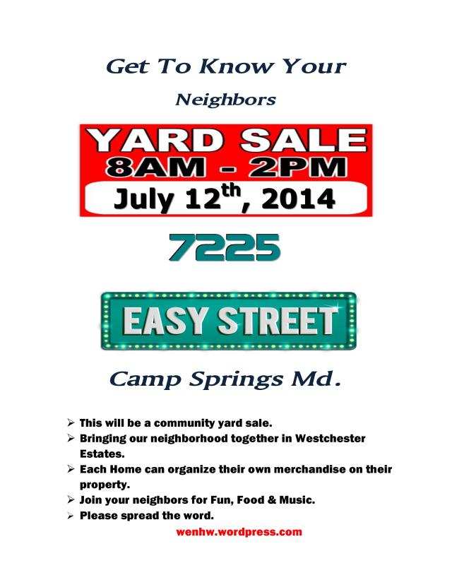 Easy Street Community Yard Sale Final