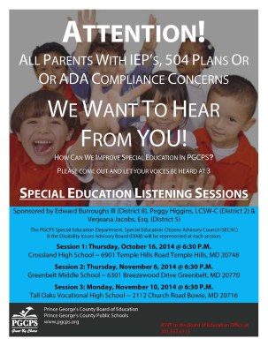 Special Ed. Listening Sessions