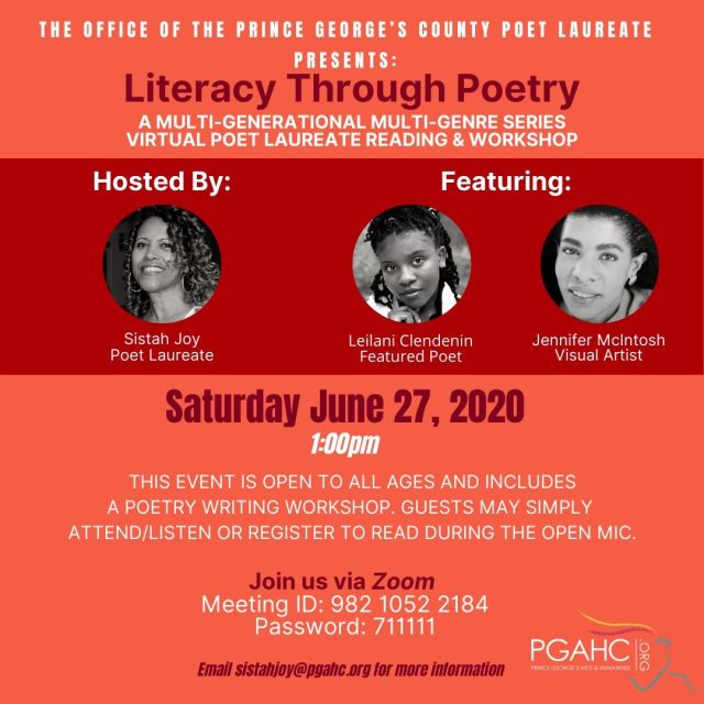 Poet Laureate - Literacy Through Poetry --- 6-27-2020